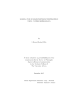 Models for bundle preference estimation using configuration data