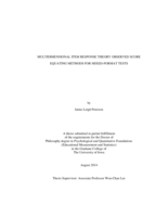 Multidimensional item response theory observed score equating methods for mixed-format tests