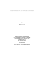 Socioeconomic status and outcomes post-surgery