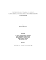 "For the purposes of example and justice": Native American incarceration in the upper Mississippi Valley, 1803-1849