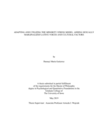 Adapting and utilizing the minority stress model: adding sexually marginalized Latinx voices and cultural factors
