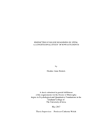Predicting college readiness in STEM: a longitudinal study of Iowa students