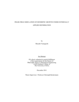 Phase-field simulation of dendritic growth under externally applied deformation