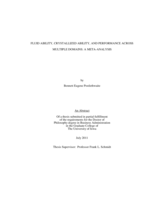 Fluid ability, crystallized ability, and performance across multiple domains: a meta-analysis