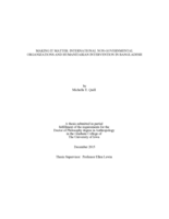 Making it matter: international non-governmental organizations and humanitarian intervention in Bangladesh
