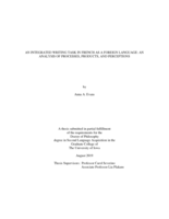 An integrated writing task in French as a foreign language: an analysis of processes, products, and perceptions