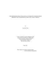 The disciplining role of financial statements: evidence from mergers and acquisitions of privately held targets