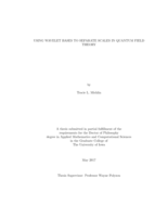 Using wavelet bases to separate scales in quantum field theory
