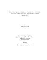 The (interactional) business of doing business: a rhetorical discursive action analysis of an e-commerce business opportunity