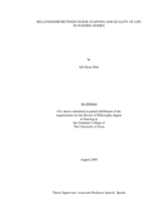 Relationship between nurse staffing and quality of life in Iowa nursing homes