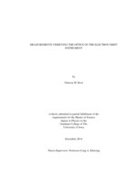 Measurements verifying the optics of the electron drift instrument