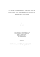 Tell me who your friends are: an endogenous model of international trade network formation and effect on domestic political outcomes