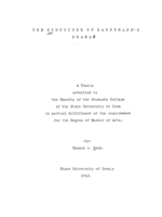 The structure of Hauptmann's dramas