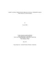 Computational prediction of organic crystal thermodynamics using molecular dynamics