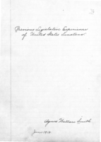 Previous legislative experience of United States senators