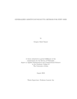 Generalized additive Runge-Kutta methods for stiff odes