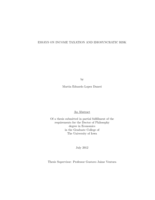 Essays on income taxation and idiosyncratic risk.