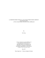 A competing risks survival analysis of high school dropout and graduation: a two-stage model specification approach