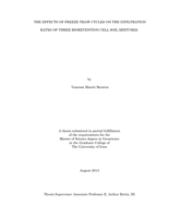 The Effects of Freeze-Thaw Cycles on the Infiltration Rates of Three Bioretention Cell Soil Mixtures