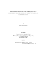 High-frequency sensing of Clear Creek water quality: mechanisms of dissolved oxygen and turbidity dynamics, and nutrient transport