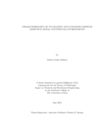 Characterization Of Nucleation And Ultrafine Particle Growth In Rural Continental Environments