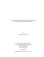 Crystallographic and spectroscopic assessment of pharmaceutical material mechanics