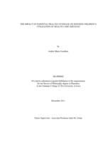 The impact of parental health coverage on insured children's utilization of health care services