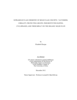 Supramolecular chemistry of molecular concepts: tautomers, chirality, protecting groups, trisubstituted olefins, cyclophanes, and their impact on the organic solid state