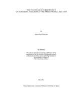 The cultural reform project of northern teachers of the freed people, 1862-1870