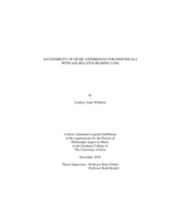 Accessibility of music experiences for individuals with age-related hearing loss