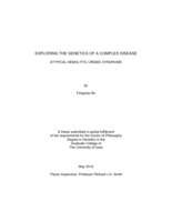 Exploring the genetics of a complex disease - atypical hemolytic uremic syndrome