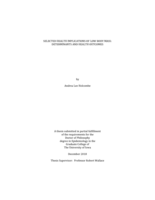 Selected health implications of low body mass: determinants and health outcomes