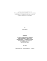 Language socialization in two languages, schoolings, and cultures: a descriptive qualitative case study of Korean immigrant children