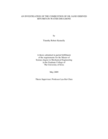 An investigation of the combustion of oil sand derived bitumen-in-water emulsions
