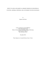Effect of aging and habitual aerobic exercise on endothelial function, arterial stiffness, and autonomic function in humans