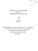 The economic, legal and educational status of the Mesquakie (Fox) Indian of Iowa