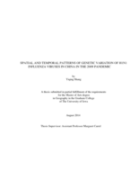 Spatial and temporal patterns of genentic variation of H1N1 influenza viruses in China in the 2009 pandemic