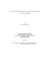 Relationships between visual and written narratives in student engagement
