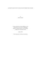 Automatic recognition of healthcare worker hand hygiene
