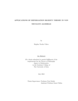 Applications of deformation rigidity theory in Von Neumann algebras