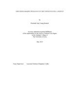 Oboe reed-making pedagogy in the United States: a survey
