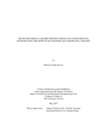 The bovine serum albumin protein corona on nanoparticles: investigating the effects of changing pH, substrates, and ions