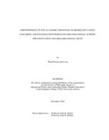 Empowerment of non-academic personnel in higher education: exploring associations with perceived organizational support for innovation and organizational trust