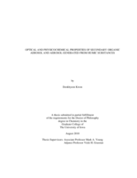 Optical and physicochemical properties of secondary organic aerosol and aerosol generated from humic substances