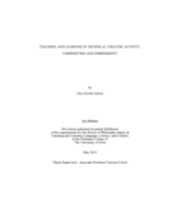 Teaching and learning in technical theater: activity, composition and embodiment
