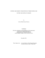Foster care parents' perceptions of their foster care youth's self-efficacy beliefs
