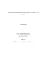 Surgical simulation training models for orthopaedic fracture surgery