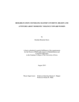 Rehabilitation Counseling Master's Students: Beliefs and Attitudes About Domestic Violence Toward Women