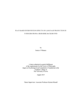 Play-based intervention effects on language production in toddlers from a high-risk background