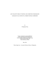 Low velocity impact testing and computed tomography damage evaluation of layered textile composite